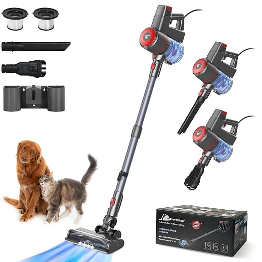 Intercleaner Corded Vacuum Cleaner, 20KPa Powerful Suction by Intercleaner