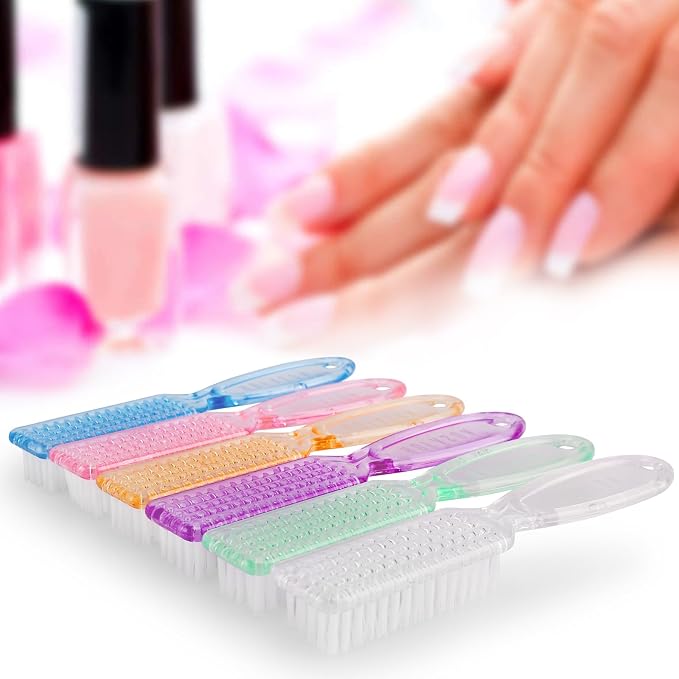 HOFASON 6 Pack Nail Brush for Cleaning Fingernails, Nail Brush Handle Grip - Image 2