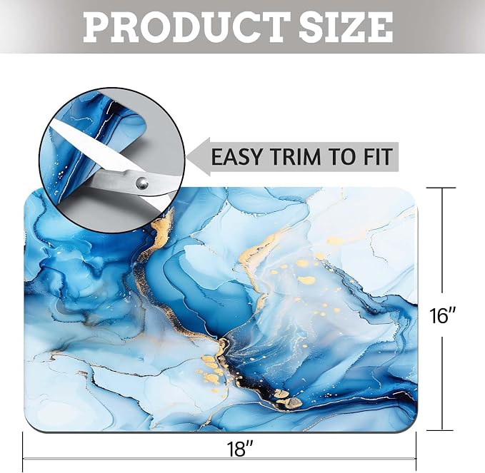MCALK Marble Blue Dish Drying Mat - Image 6