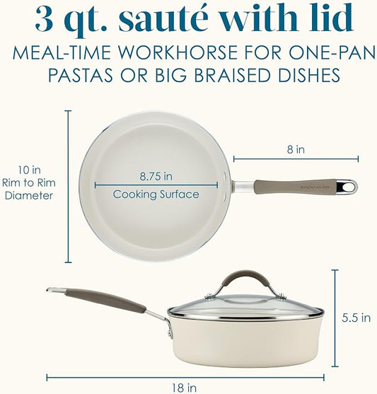 Rachael Ray Cucina Ceramic Nonstick Saute Pan - Image 2