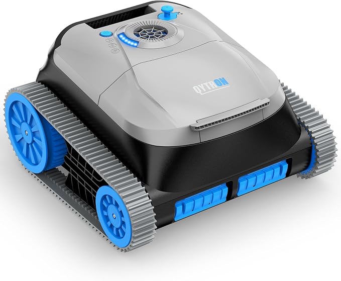 NIXBOT QP5 Robotic Pool Cleaner, Cordless Pool Vacuum by QYTRONROBOTSLLC