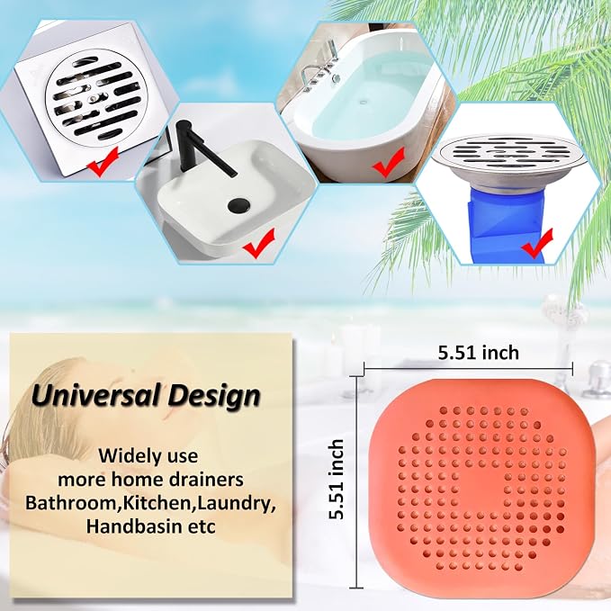 Hair Drain Catcher, Square Drain Cover - Image 5
