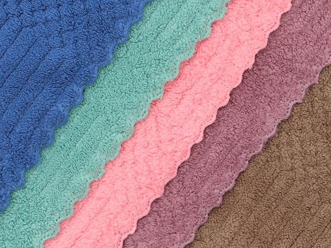 Microfiber Cleaning Cloth Lint Free Cleaning Rags, 10 Pack Fast Drying Dish Rags - Image 5