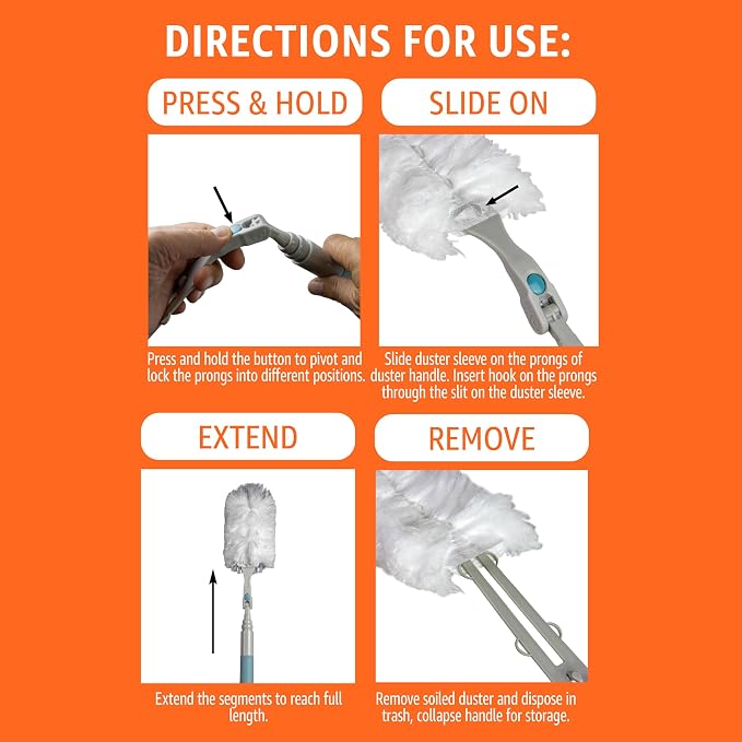 Amazon Basics 360° Heavy Duty Duster Kit Extendable, including 1 Extendable - Image 5