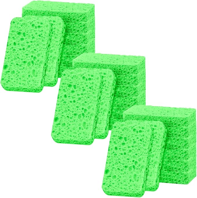 24 - Pack Non-Scratch Scrub Sponges - Sponges by Mainlyrunmakeupsuppliers