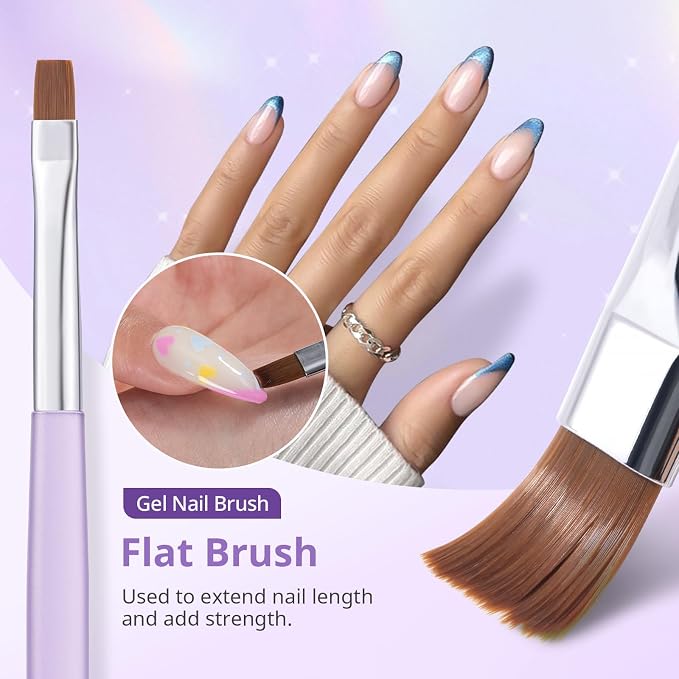 AIRSEE Nail Art Clean Up Brushes, Painting Brushes, Art Design DIY Tools - Image 6