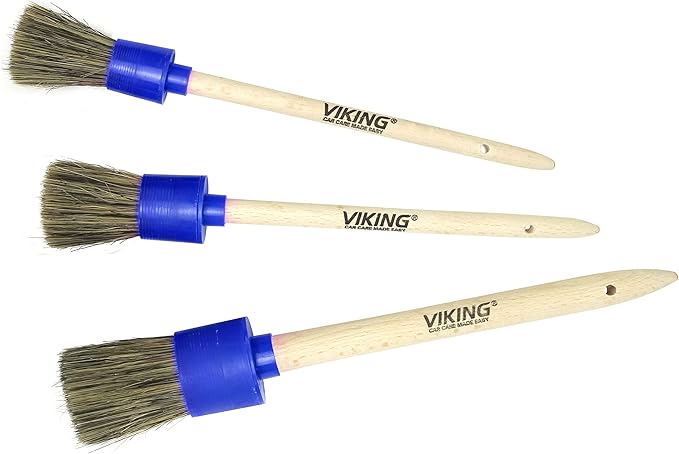 VIKING Car Detailing Brush Set for Car Cleaning Kit, Super-Soft Bristles for by VikingCarCare