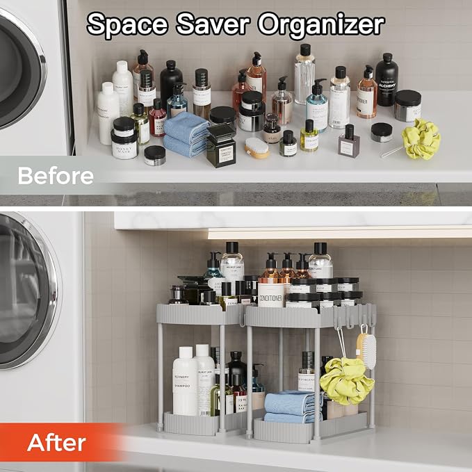 2 Pack Multi-Purpose Pull-Out Storage Organizers, Under Sink Organizers and - Image 5