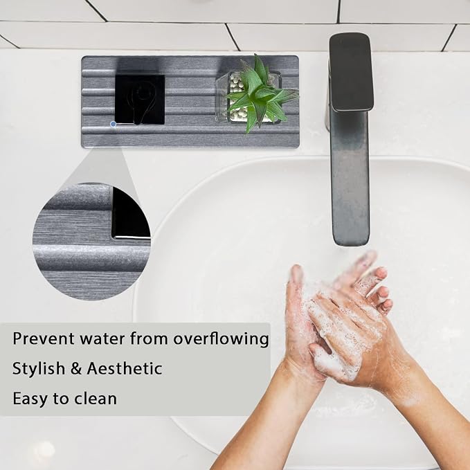 Set of 3 Diatomite Hand Soap Holder, Water Absorbing Stone Tray - Image 5