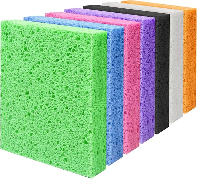 Cellulose Sponges, Large Size 4" x 6" x 1" by Mainlyrunmakeupsuppliers