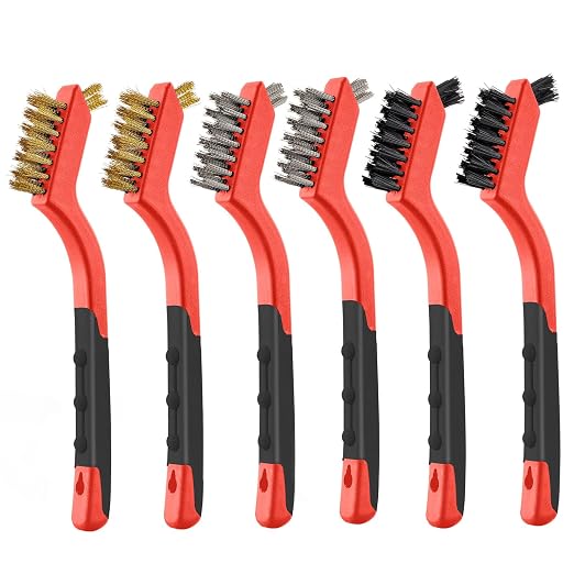 MAXMAN Wire Brush Set 6Pcs, Small Wire Brushes by MAXMAN
