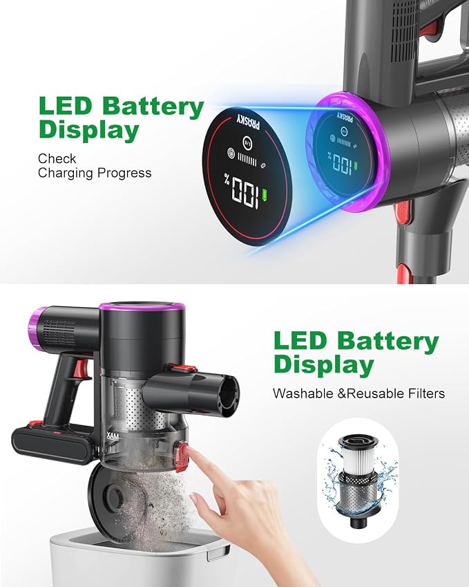 Cordless Vacuum Cleaner Bendable 6-in-1 Stick Vacuum — Lightweight - Image 4