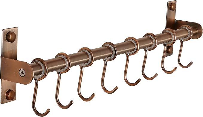 Dseap Kitchen Utensil Holder Hanger, Pot and Pan Rack Wall Mount, Kitchen Rail by Dseap