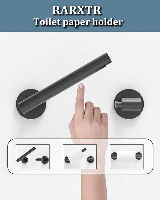 RARXTR Matte Black 2 Pack Toilet Paper Holder SUS304 Stainless Steel Double - Image 2