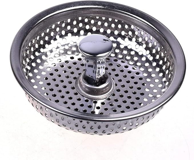 Pack of 2 Kitchen Sink Drain Strainer Basket and Stopper - Image 5