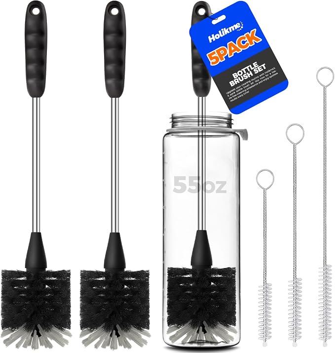 Holikme 5-Piece Bottle Brush Cleaner Set by Holikme