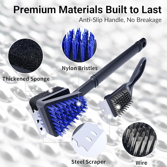 Nylon Grill Brush No Wire Bristle Barbecue Brush Grill Cleaning Kit, Safe Grill - Image 6