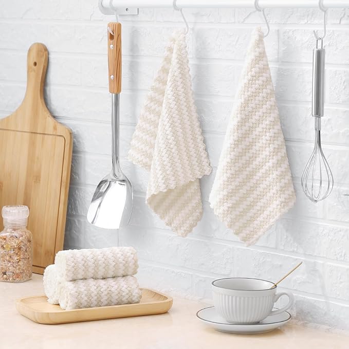 Homaxy 12 Pack Kitchen Dish Cloths, Ultra Soft and Absorbent Dish Towels - Image 7