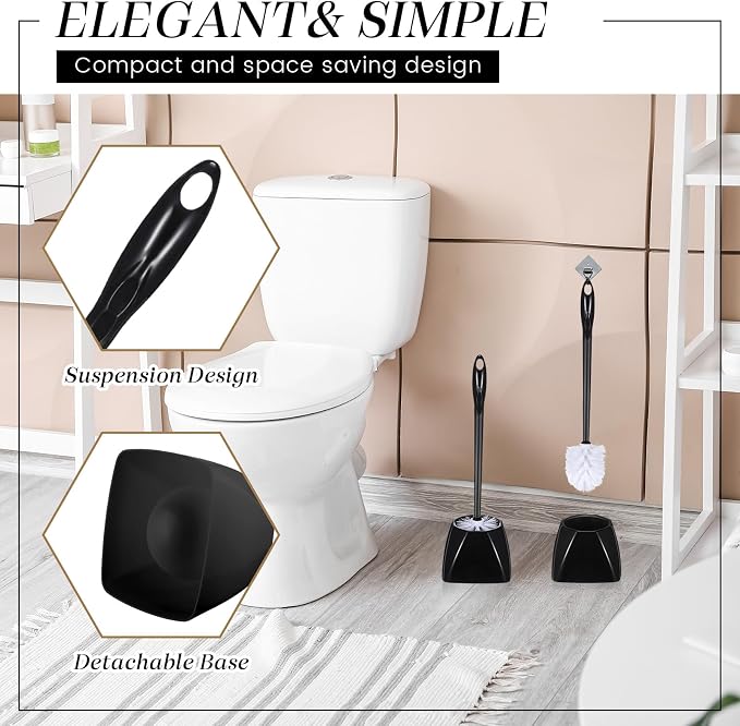 15 Sets Toilet Holder and Brush Set 16.14 Inch Toilet Bowl Cleaner Brush - Image 4