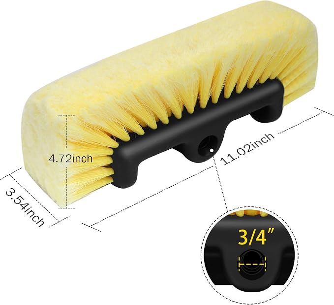 MOFEEZ 10" Car Wash Brush with Soft Detailing Bristle, Flow-Thru Dip Brush - Image 5