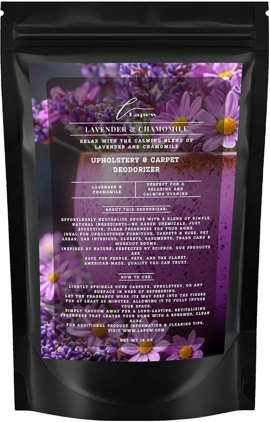Lavender Chamomile Carpet Freshener Powder: Powerful Odor Eliminator by Lapew