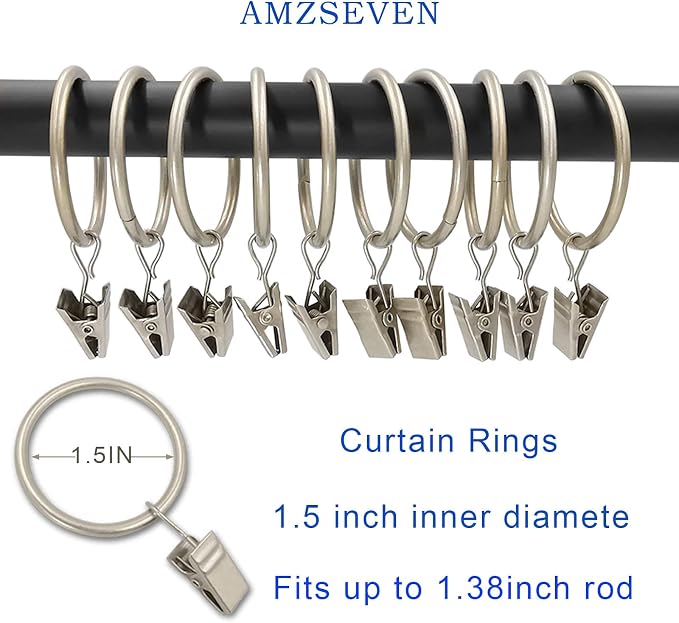 100 Pack Metal Curtain Rings - Image 5