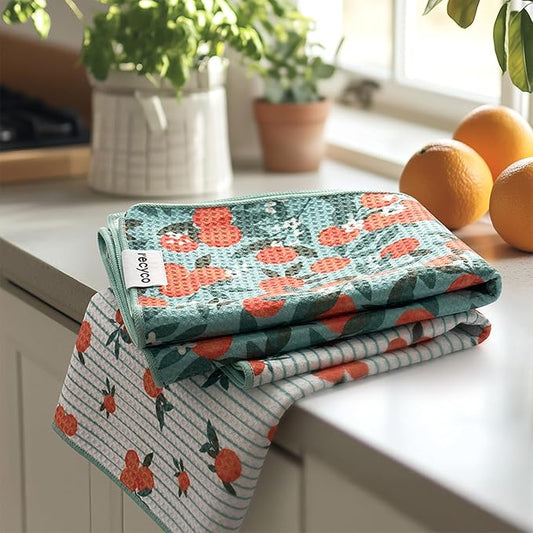 RECYCO Waffle Kitchen Towel Set of 2 by RECYCOHOMECOLLECTION