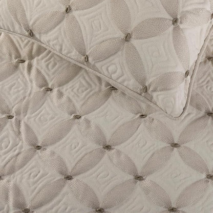 The HomeCentric King Queen Twin Ivory Bed Runner Without Pillow Cover, King Size 90"x18" Bed Runner Without Pillow Cover, Linen Quilted & Embroidery, Modern Contemporary - Tender Love