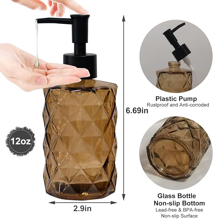 Brown Bathroom Soap Dispenser - Image 2
