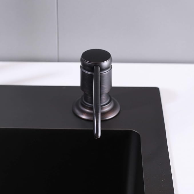 GAGALIFE Soap Dispenser for Kitchen Sink and Extension Tube Kit, Complete Brass - Image 3