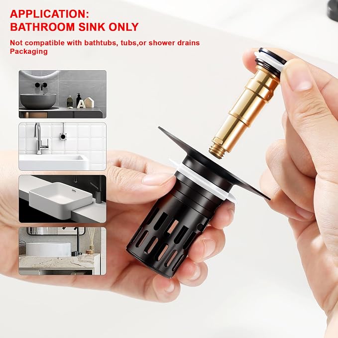 Bathroom Sink Stopper, Pop Up Drain - Image 6
