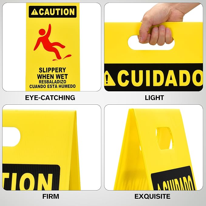 MATTHEW CLEANING 25'' Industrial Wet Floor Sign 12 Pack 2-Sided Durable - Image 3