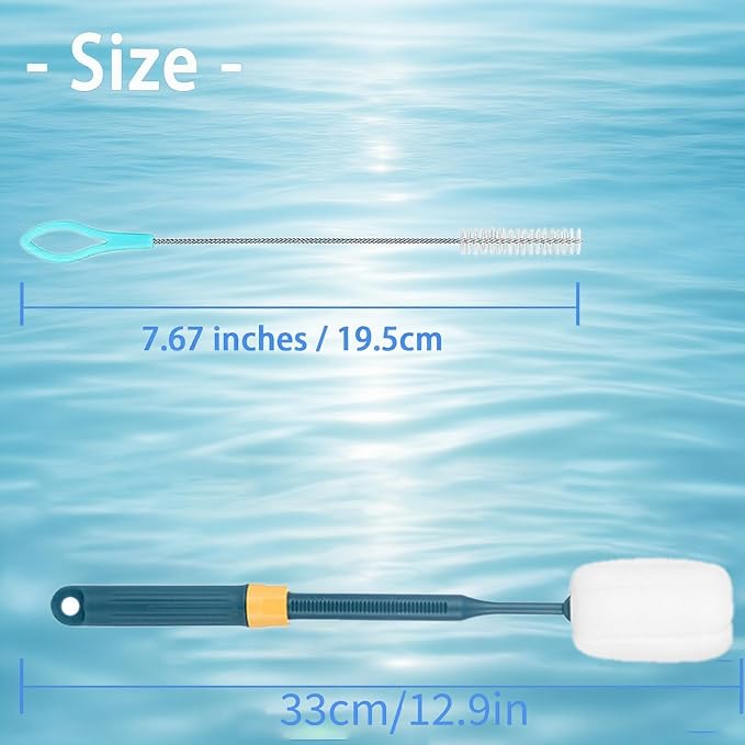 Dishwashing Foam Sponges Brush Telescopic Long Handle Scrubbing Brushes - Image 2