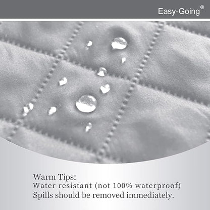 Easy-Going Recliner Chair Slipcover Reversible Sofa Cover Water Resistant Couch Cover Furniture Protector with Elastic Straps for Pets Dog (Recliner 22 inch, Light Gray/Light Gray)