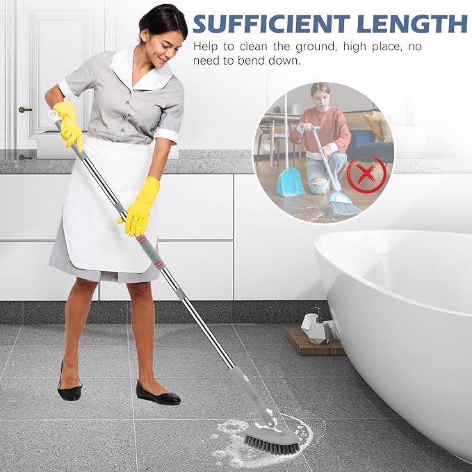 SetSail Floor Scrub Brush, 3-In-1 Tile Tub Floor Scrubber - Image 7