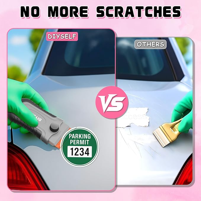 DIYSELF 2 Pcs Plastic Razor Blade Scraper - Image 3