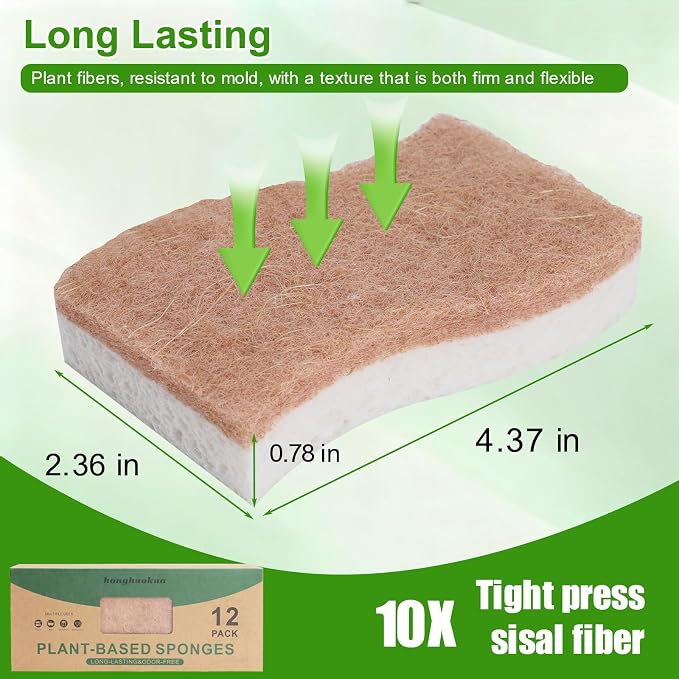 Sponges Kitchen – 12-Pack, Natural sponges - Image 2