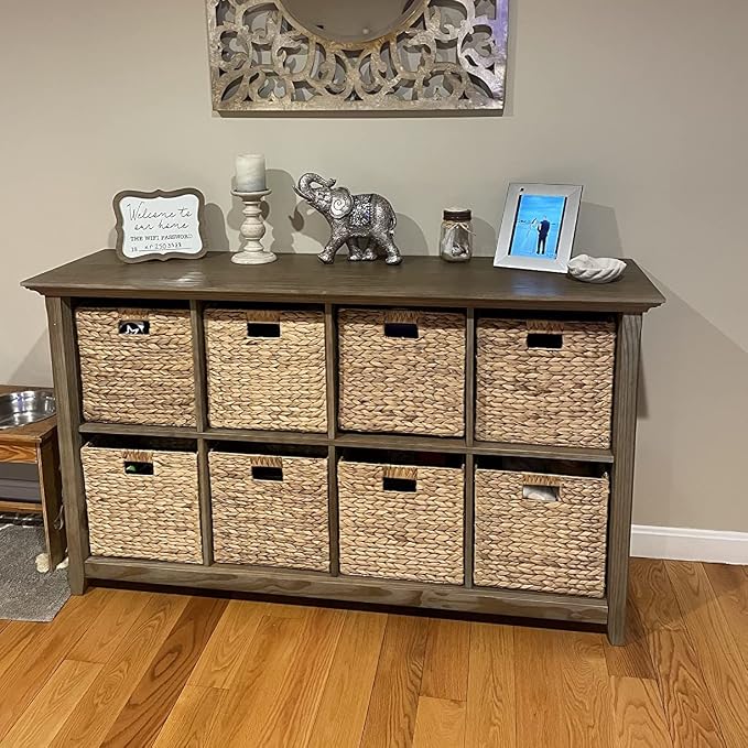 12x12x12 Storage Cube, Water Hyacinth Storage Baskets, Wicker Storage Baskets - Image 7