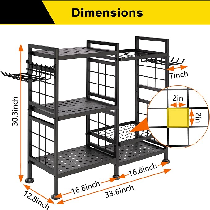 GIOTORENT 6 Tier Garden Tool Organizer, Garage Storage and Organization - Image 3