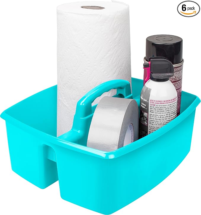 Storex 2-Compartment Large Caddy – Multipurpose Classroom Organizer by Storex