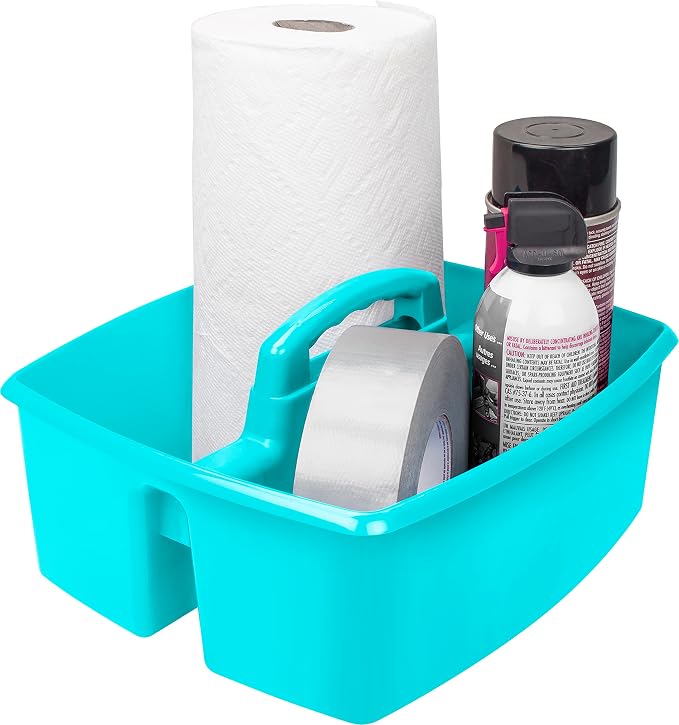 Storex 2-Compartment Large Craft Caddy – Multipurpose Classroom Organizer by Storex