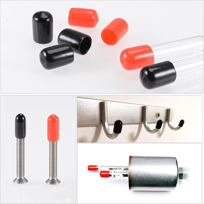 uxcell 20pcs Rubber End Caps 14.5mm ID Vinyl Round Tube Bolt Cap Cover Thread - Image 5
