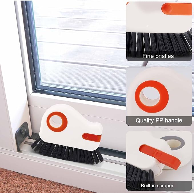 2pcs Crevice Cleaning Brush, Hard Bristle Window Track Cleaning Tools 2 in 1 - Image 3