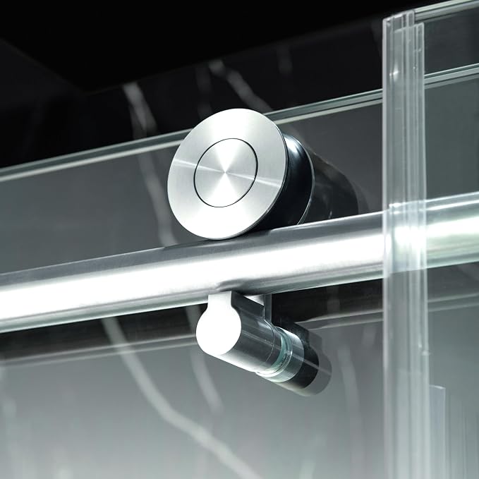 Woodbridge Frameless Single Sliding Shower Doors in Polished Chrome Finish - Image 10
