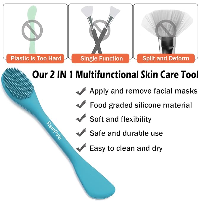 Pore Brush & Face Mask Applicator, Lymphatic Drainage Brush | Face Scrubber - Image 3