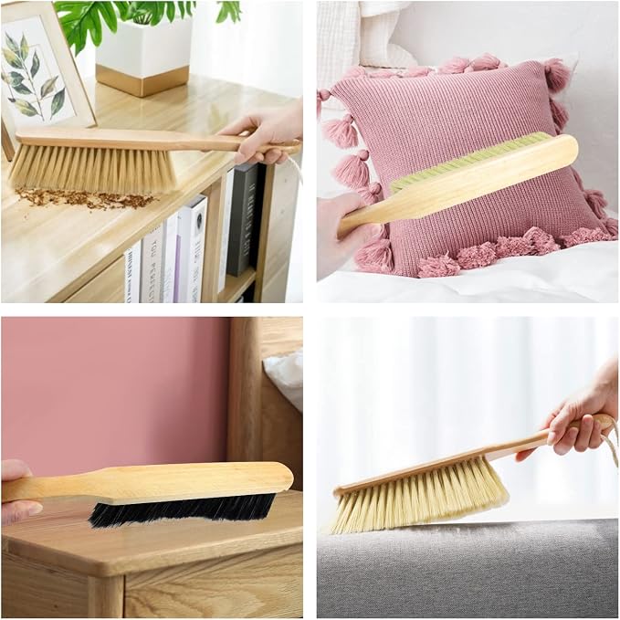 2 Pieces Dust Brush Hand Broom Wooden Bench Brushes - Image 4
