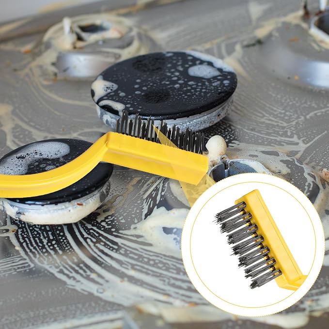 5 Pack Kitchen Stove Cleaning Brush + Scraper Tool Set, Stainless Steel and - Image 5
