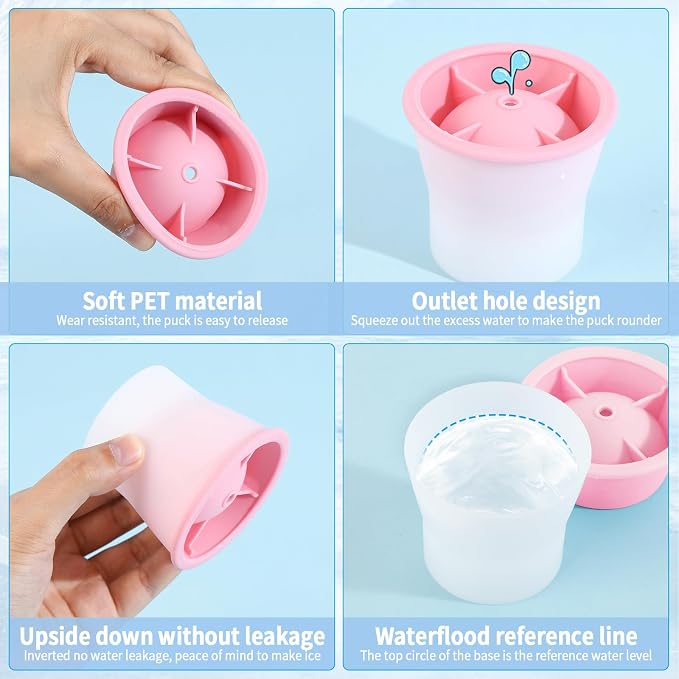Round Ice Cube Molds 6 Pieces, Silicone Sphere Ice Mold Maker, Stackable Easy - Image 4
