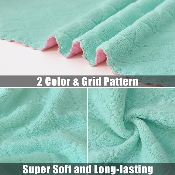 Mordimy 24 Pack Kitchen Cloths Dish Towels, Super Soft and Absorbent Dish Cloths - Image 2