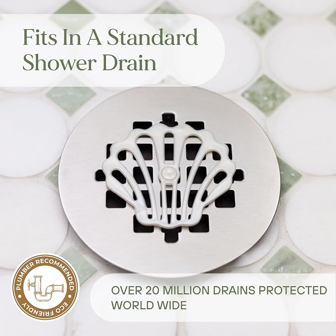 ​DrainWig Shower Drain Hair Catcher – Disposable White Ocean – No-Touch Hair - Image 8